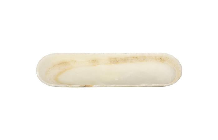 Onyx Canoe Bowl, White